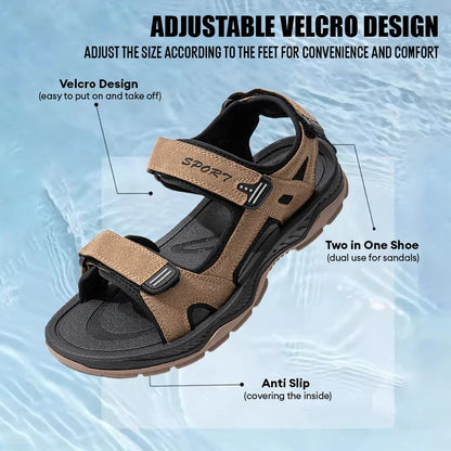 Men’s Summer Beach Sandals – Breathable Quick-Dry Water Shoes | Retro Comfortable Casual Holiday Sandals for Outdoor & Beach Wear