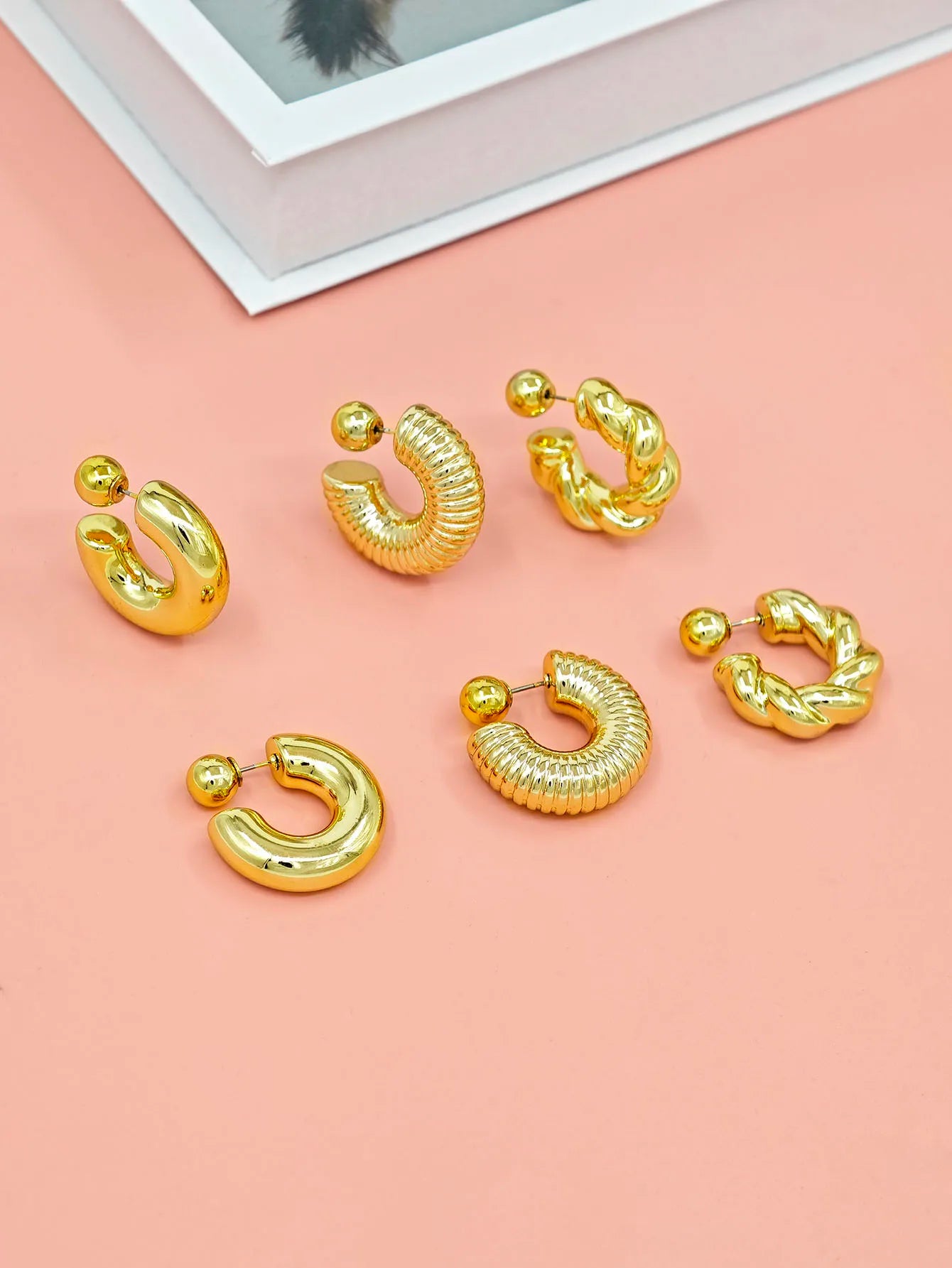 Fashion C-Shaped Earrings for Women – Unique High-End Trendy Jewelry