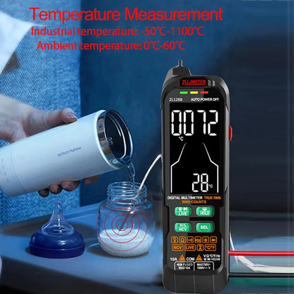 USB Charge Smart Digital Multimeter - Professional AC/DC Current & Voltage Detector Pen | Capacitance, Temperature, Auto Range Tester
