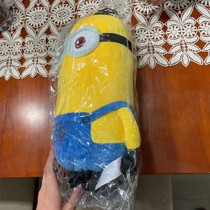 Cute Minions Plush Toy – Yellow Bob & Stuart Soft Dolls in Jeans, Perfect Christmas & Birthday Gift (1pcs)