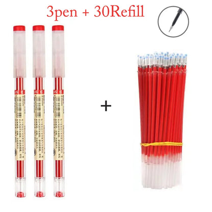 Fine Point Gel Pen - 0.35mm Black Blue Red Ink Ballpoint Pen for School & Office Writing
