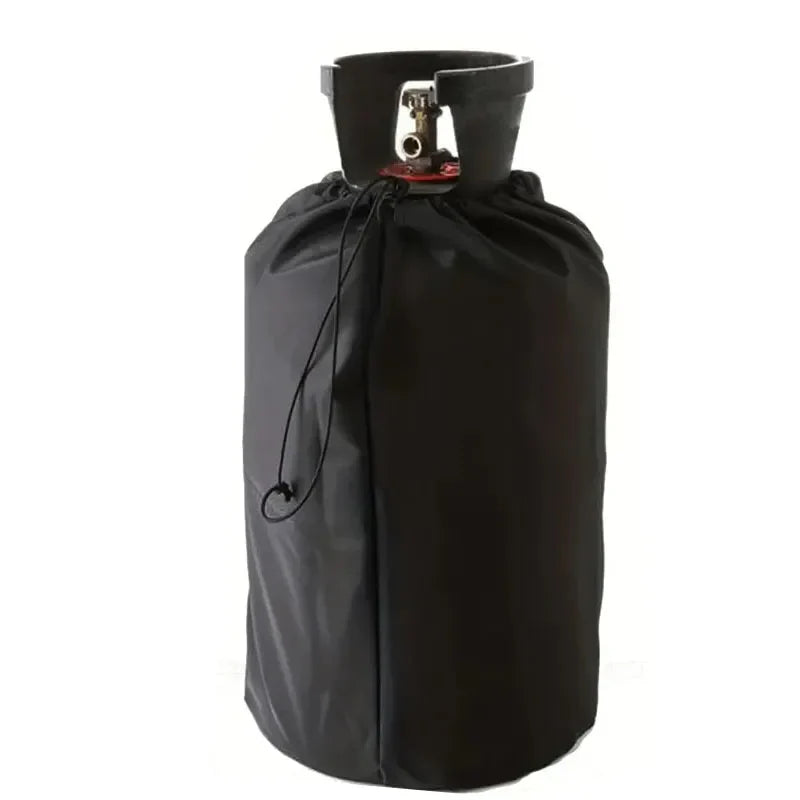 210D Black Oxford Cloth Propane Tank Cover – Protective Camping Gas Stove & Barbecue Kitchen Accessory