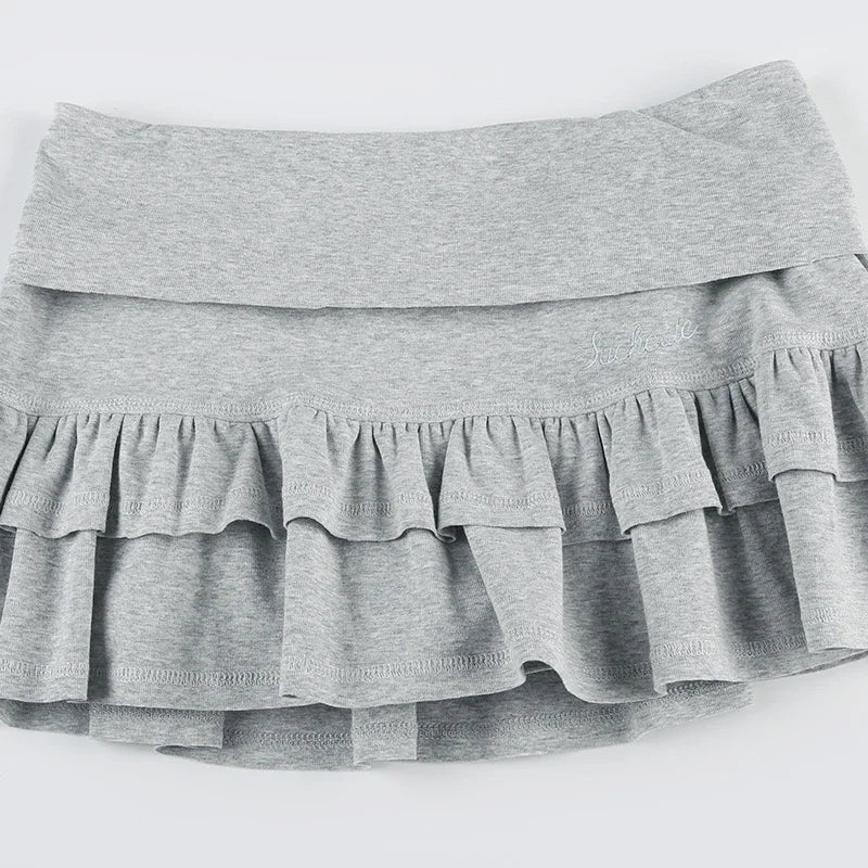 Mooyufo Women’s Sweet Solid Pleated Mini Skirt — Preppy Sexy Low-Waist Slim Skirt, 2024 Summer Fashion Streetwear