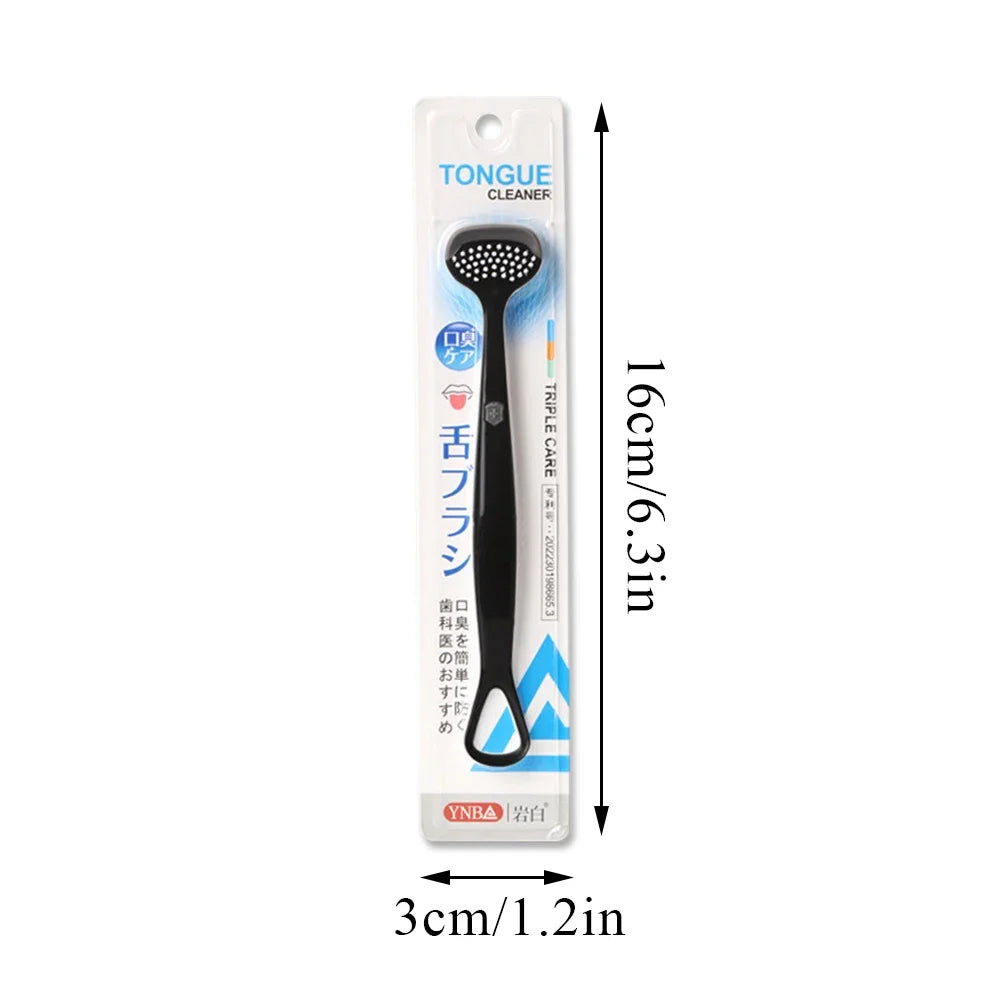 Double-Sided Tongue Scraper for Men | Raspador De Lenguas Tongue Cleaning Brush for Fresh Breath & Oral Hygiene