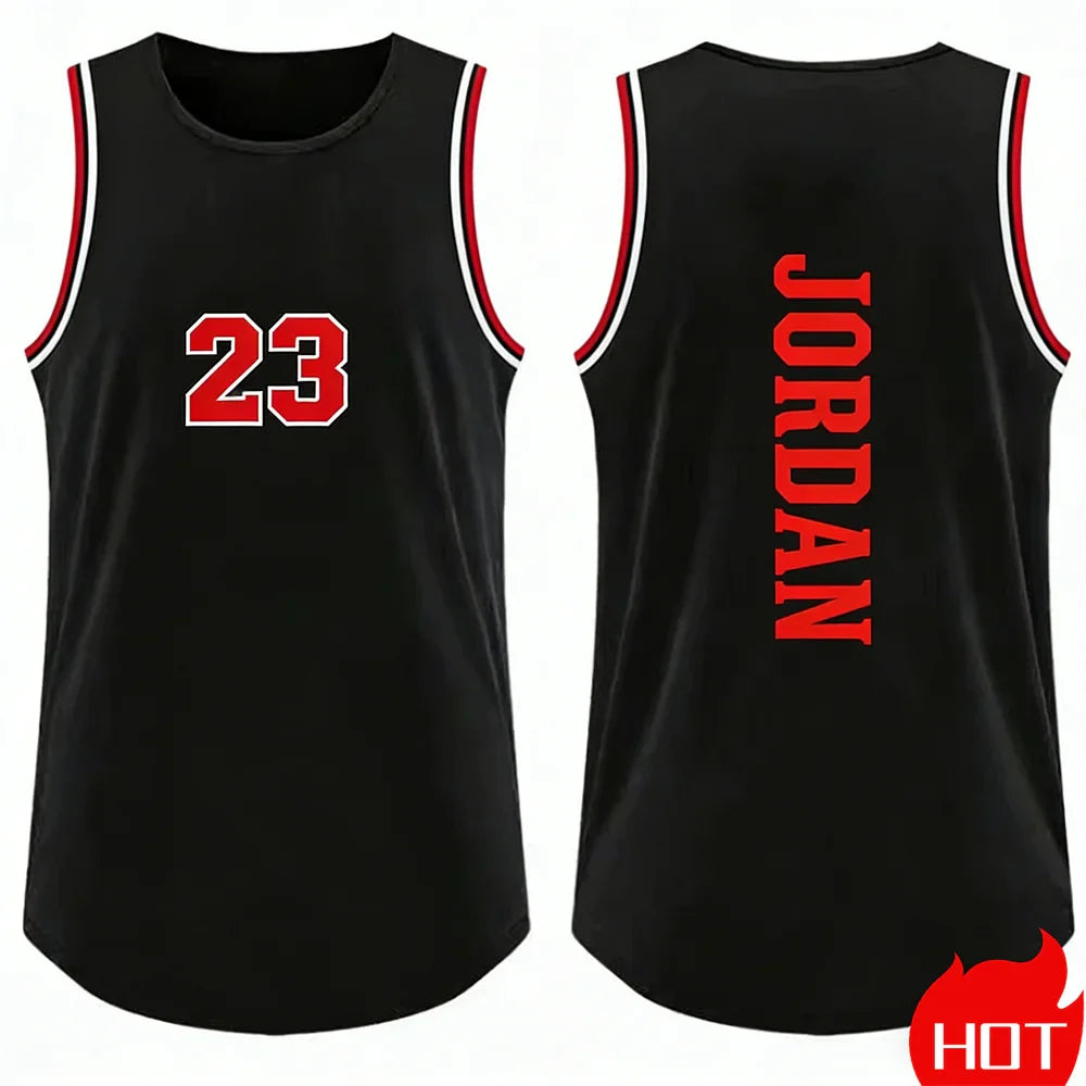 Men’s Sleeveless Tank Top – Running & Basketball Vest with Smiley Face Graphic, Summer Casual Sportswear