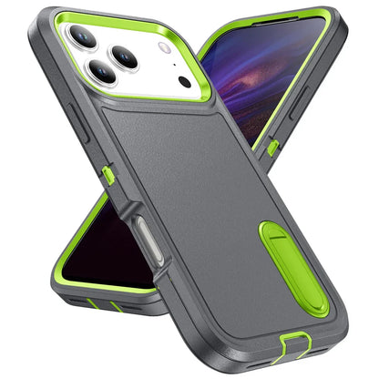 Heavy Duty Armor Phone Case for iPhone – Shockproof Stand Cover with Kickstand for iPhone 11 to 17 Series