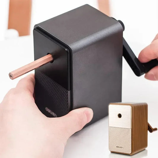 Adjustable Hand Crank Pencil Sharpener – Long-Lasting Blade Table Stationery Sharpener