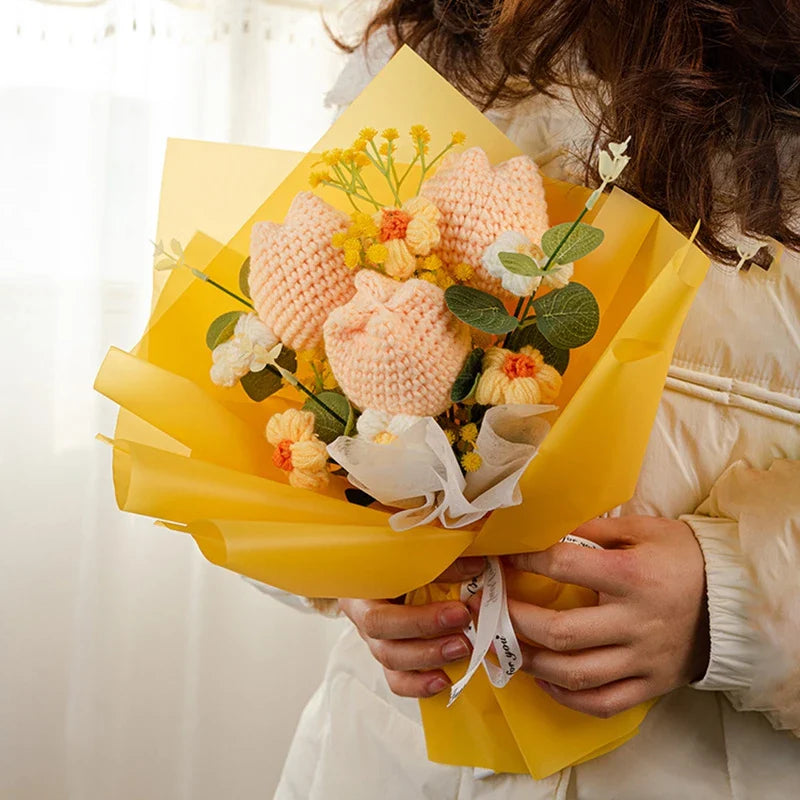 Graduation Bouquet 2025 – Crochet & Knitted Artificial Flowers for Wedding, Valentine’s & Special Occasion Gifts