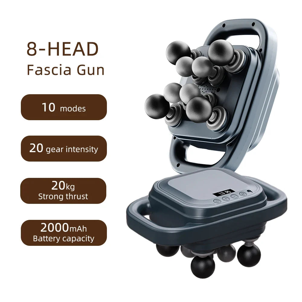 16-Head Fascia Massage Gun – High-Frequency Vibration Body Massager for Back, Waist, Neck, and Shoulders, Muscle Relief