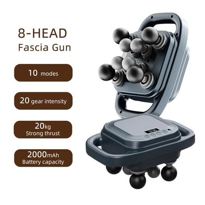 16-Head Fascia Massage Gun – High-Frequency Vibration Body Massager for Back, Waist, Neck, and Shoulders, Muscle Relief