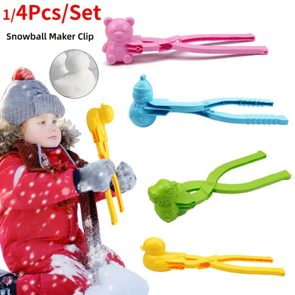 Snowball Grasper Toys Set: Multi-Shape DIY Snow Ball Maker Gadgets for Christmas Kids Toy
