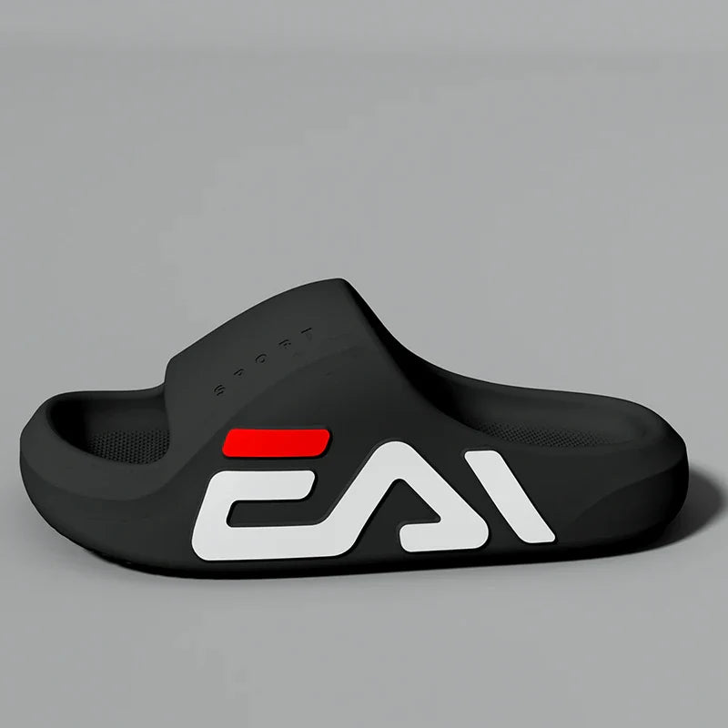 Men’s Extra-Thick Sole Casual Slippers – Soft Air Cushion EVA Sandals, Fashion Flip Flops for Outdoor & Beach Summer Wear