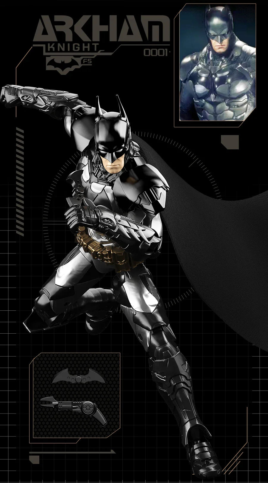 F5 Batman Arkham Knight Action Figures – 7 Styles, 10cm Blind Box Model Collectibles for Boys