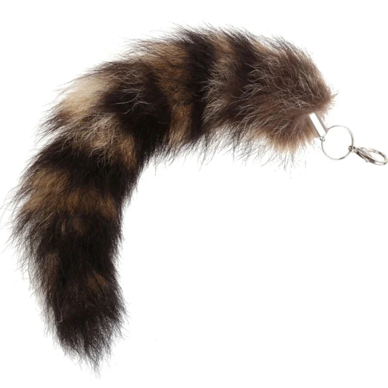 New Fashion Wolf Tail Fur Keychain – Unisex Car Keyring & Bag Charm Accessory Gift