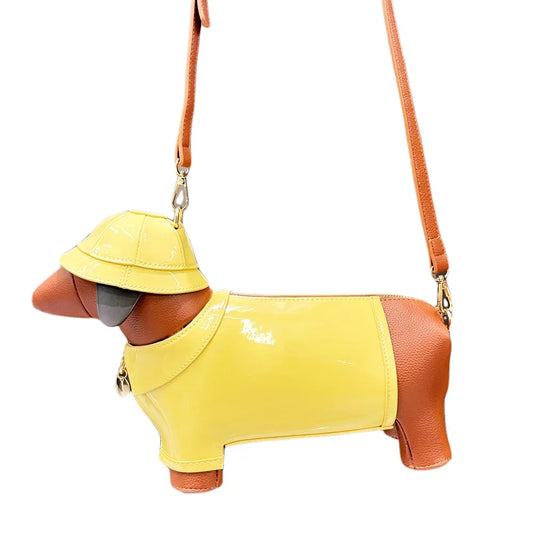 Designer Leather Dog-Shaped Crossbody Shoulder Bag – Cute Evening Party Purse for Women