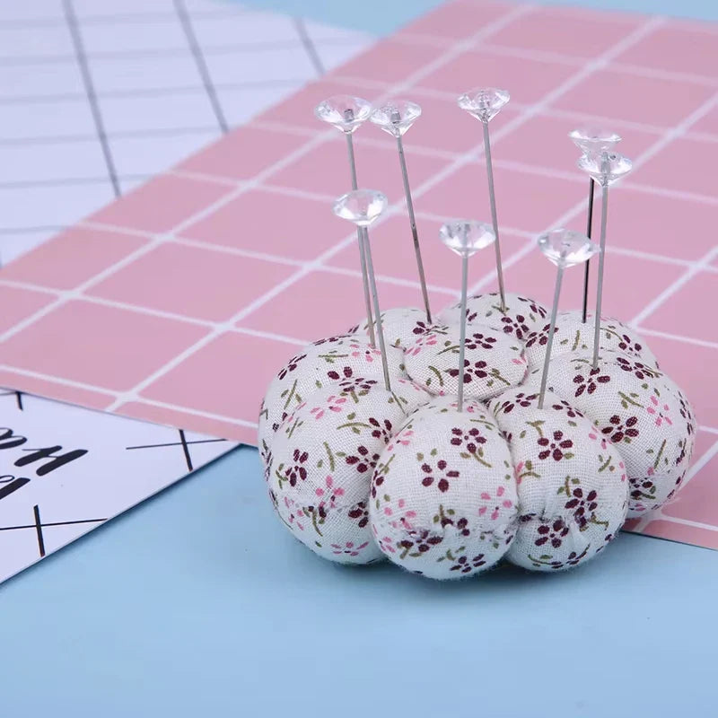 Fenrry 100PCS Diamond Head Pins – Crystal Corsage Sewing Pins, Straight Pins for Dressmaking & Party Decorations with Plastic Box