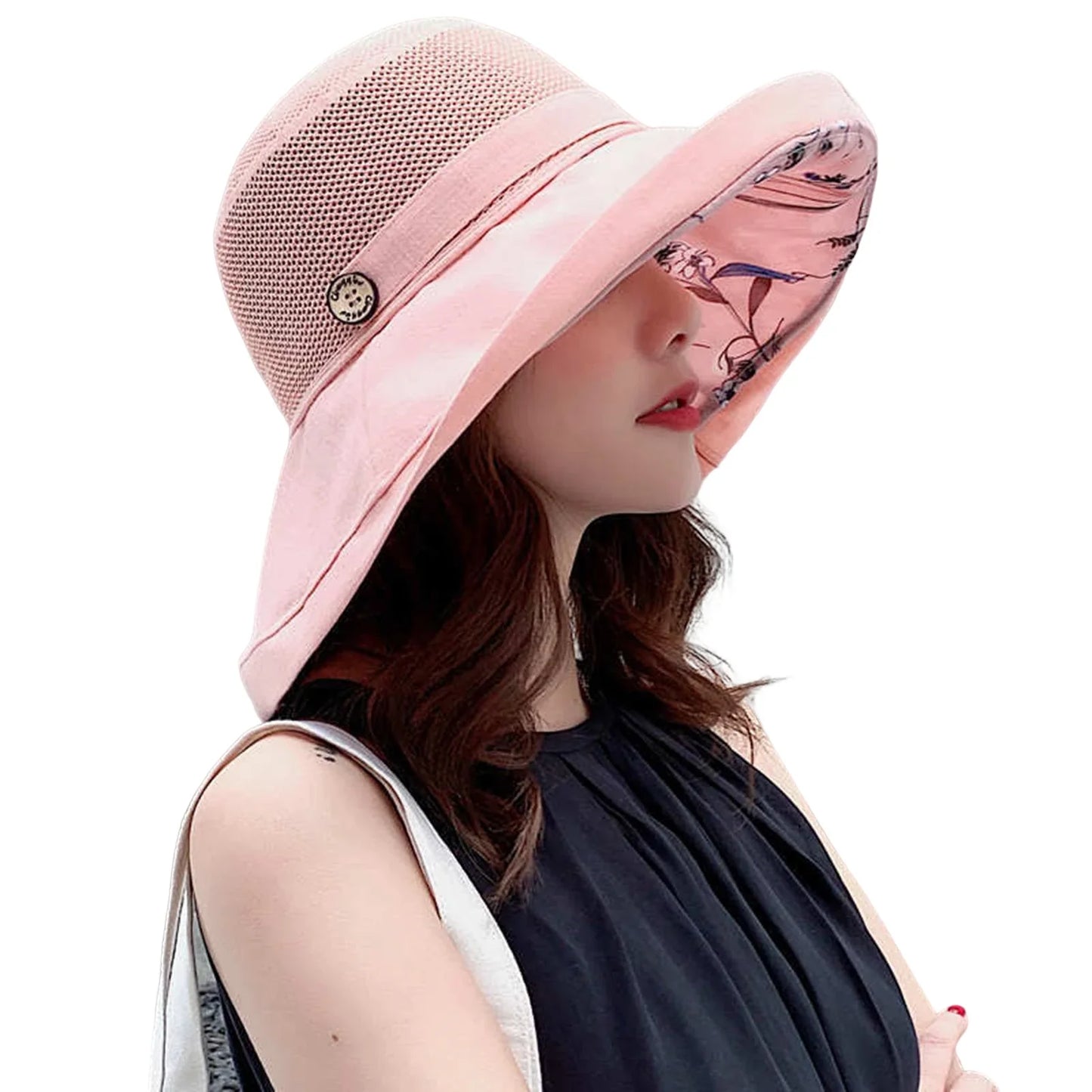 Women’s Foldable Sunshade Hat – Wide Brim UV-Resistant Hat for Travel, Camping, Fishing, Spring & Summer