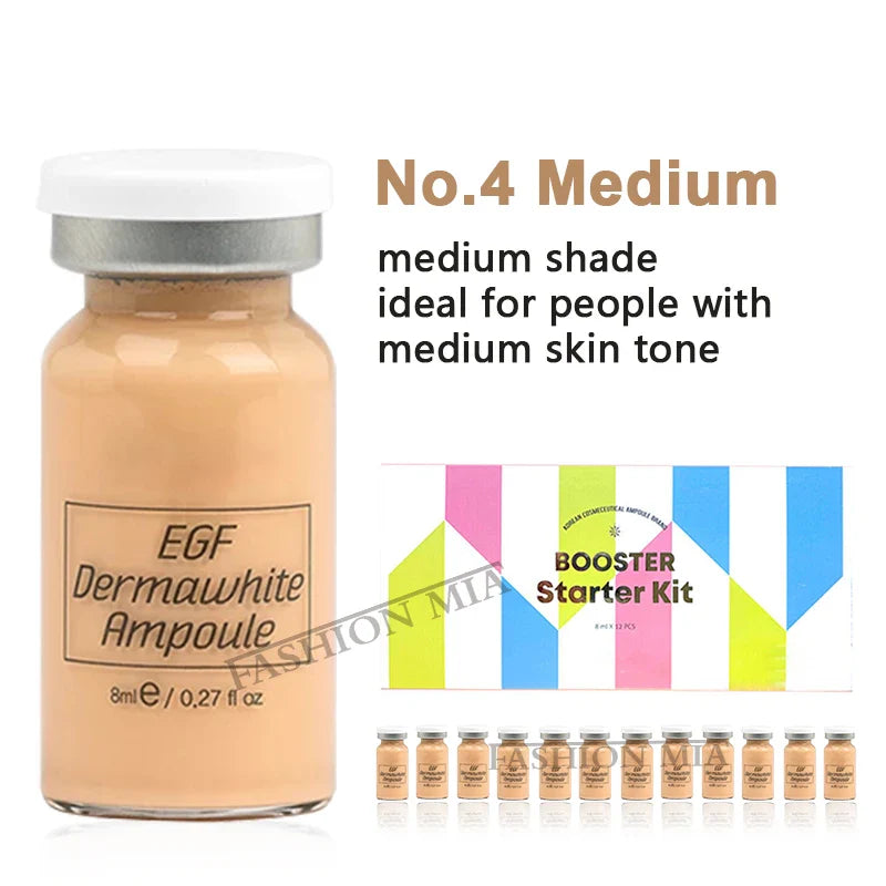 8ml BB Cream Glow Serum Ampoule – Niacinamide & Peptide Moisturizing Foundation with Hyaluronic Acid for Facial Skin Care
