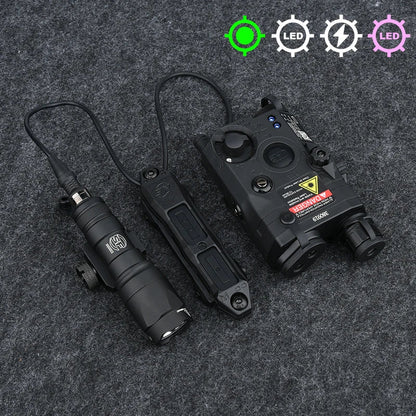 Tactical Surefir M300A/M600C Flashlight — Nylon PEQ-15 Battery Box with Dual Control Switch, Fits 20MM Rail