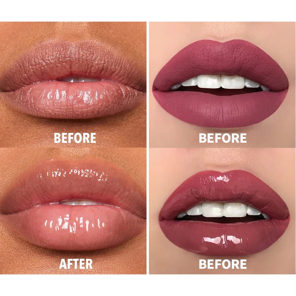 Clubday 9-Color Lip Balm Set – Moisturizing Fruit Lip Oil with Mirror, Long-Lasting Hydrating Lip Gloss