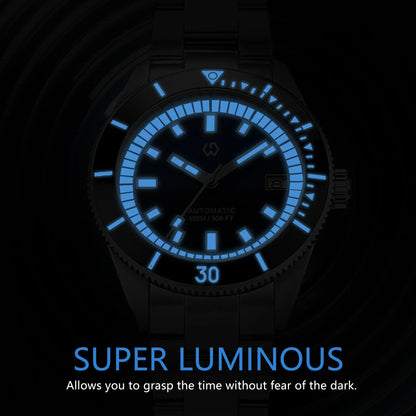 Men’s Automatic Mechanical Watch – Super Luminous Bezel, Japan NH35 Movement, 150M Waterproof Diving Watch