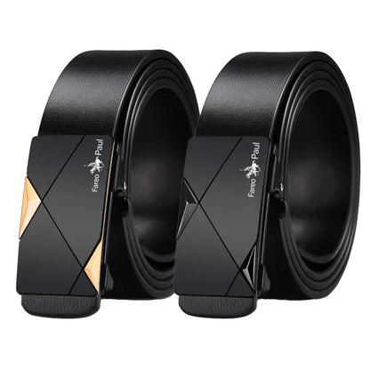 Men's Business Belt with Alloy Automatic Buckle – Luxury Casual High-Quality PU Leather Jeans Strap