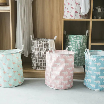 Large Collapsible Laundry Basket - Freestanding Clothes Hamper with Easy Carry Long Handles, Waterproof Washing Bag for Bedroom