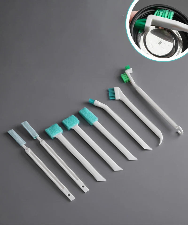 1/5/8-Pcs Set Narrow Cleaning Brushes — Long Handle for Fish Tank, Baby Bottle, Straw, Glass Tube & Kitchen Tools