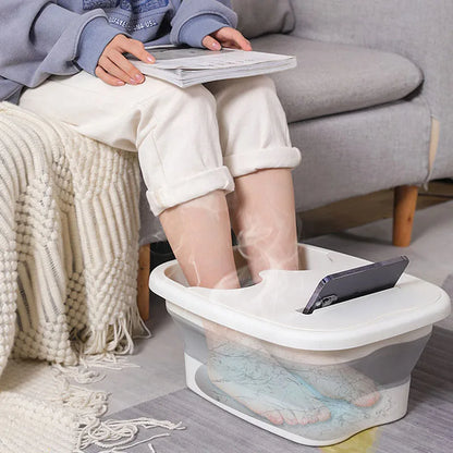 Foldable Footbath Massage Spa Bucket - Portable Soaking Basin for Home Sauna, Pedicure Bath, and Household Relaxation