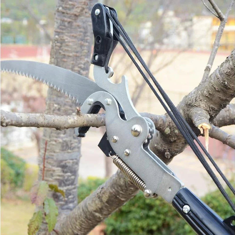 High-Altitude Extendable Lopper & Pruning Saw | Rope-Assisted Tree Branch Cutter for Fruit Trees | Garden Trimmer Tool