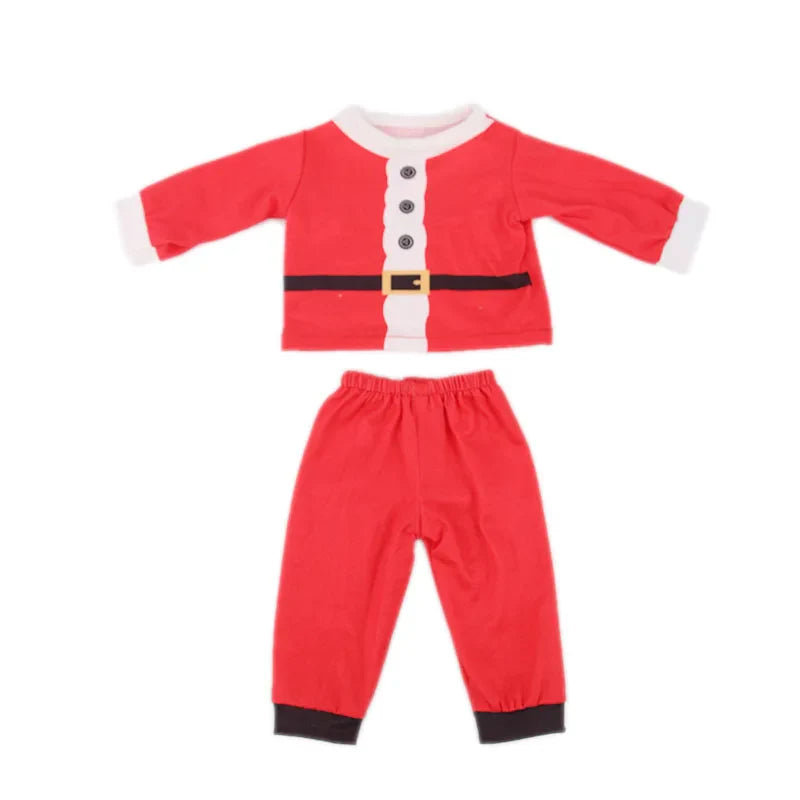 Pop Doll Christmas Outfit — Dress, Top & Pants Set for 18-Inch American and 43CM Reborn Baby Dolls, Our Generation Girl’s Toy Accessories