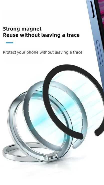 KAPUDA Magnetic Ring Mobile Phone Stand - 360° Rotation, Foldable & Compact Desktop Phone Stand, Easy to Carry
