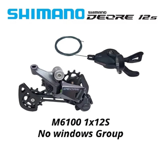 SHIMANO DEORE M6100 12-Speed Groupset — SL M6100 Shifter & RD M6100 SGS Rear Derailleur