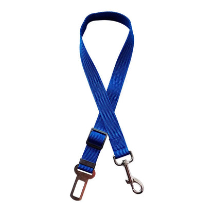 Adjustable Dog Car Seat Belt Harness – Nylon Reflective Elastic Safety Strap with Cushioning for Pet Travel