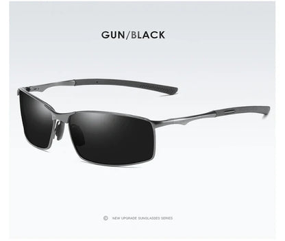 Aoron Polarized Sunglasses – UV400 Anti-Glare Metal Frame Driving Glasses for Men & Women