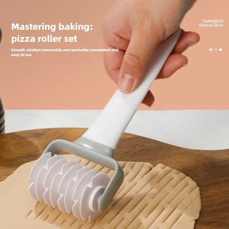 Multi-Functional Baking Tool Set – Dough Roller, Noodle Cutter & Needle Puncher Tools for Bread, Pastry & Kitchen Baking Use