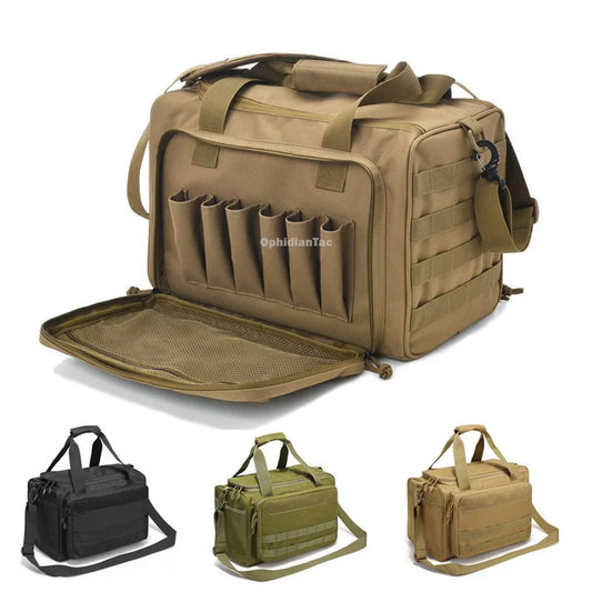 Range Bag – Outdoor Hunting & Shooting Training Molle Gun Bag, Large Capacity Handbag for Climbing, Hiking & Camping