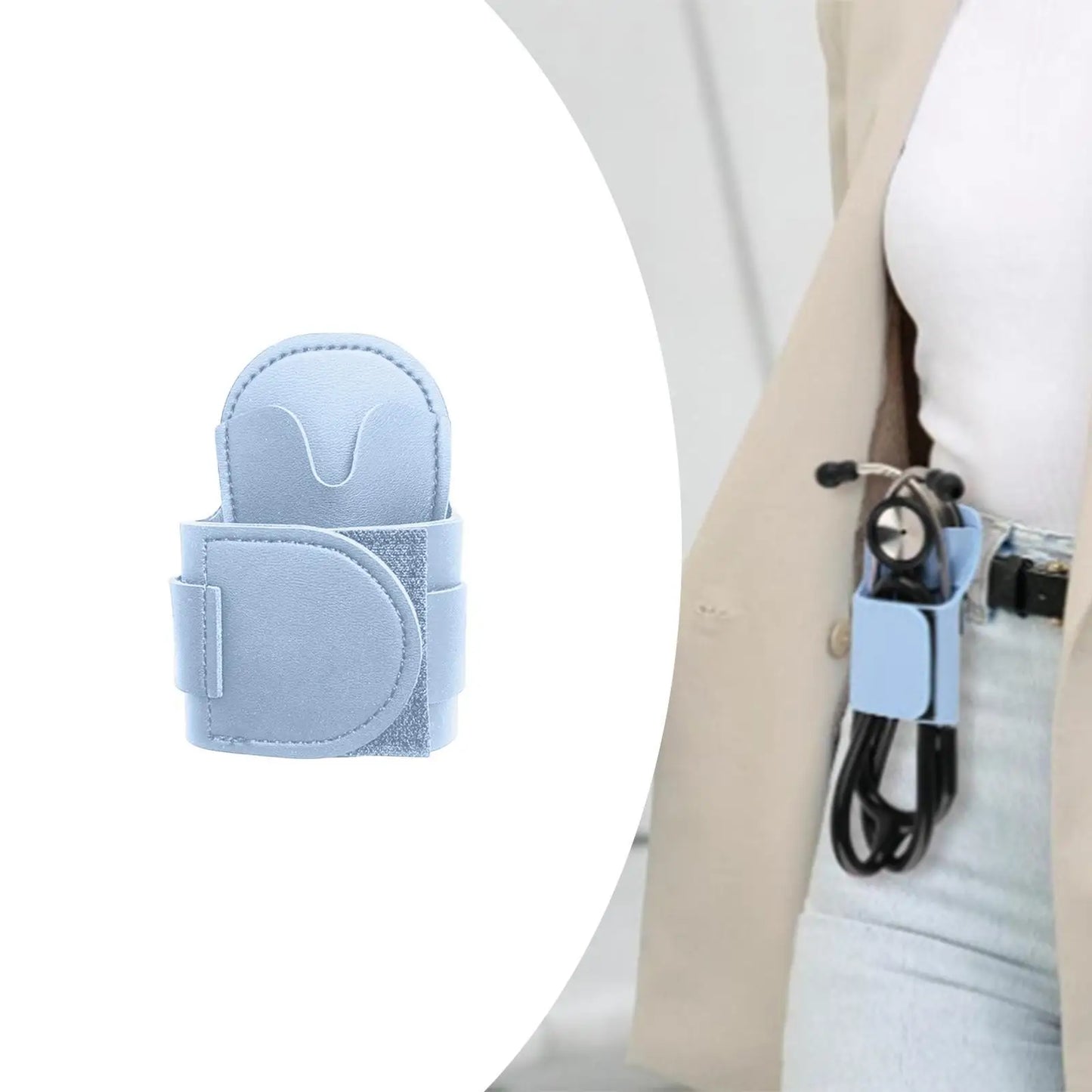 PU Leather Stethoscope Hip Holder — Comfortable Waist Bag Organizer and Protective Storage Carrier for Medical Accessories