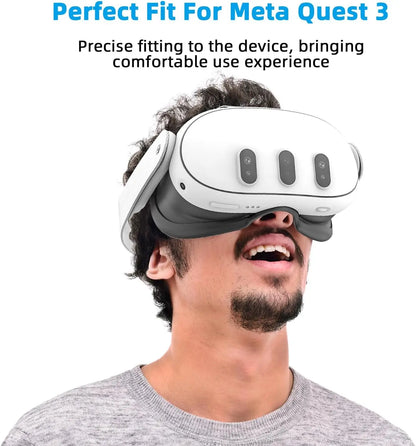 Comfortable Soft Silicone Eye Mask for Meta Quest 3 – Sweat & Dust Resistant Replaceable Face Cover Pad, VR Accessory Gift