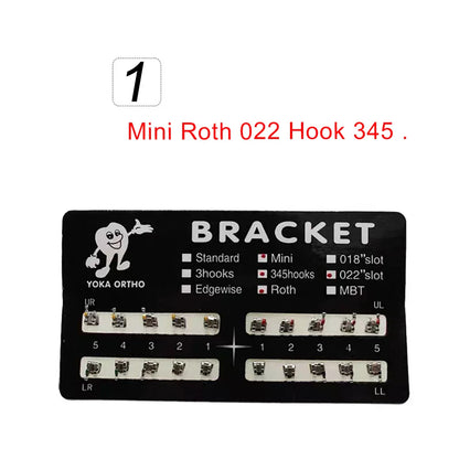 PIORPOY Dental Brackets – 20 Pcs Metal Monoblock Mini Roth MBT 022 with Hooks for Orthodontic Treatment