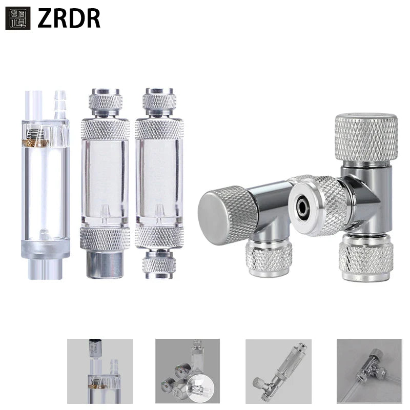 ZRDR Aquarium CO2 Bubble Counter – CO2 Generator Regulator with Single/Double Head Fine-Tuning Valve