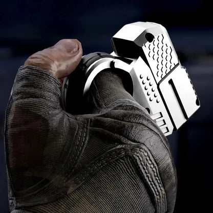 Alloy Gun Fidget Ring: EDC Metal Hand Spinner for Adults - Stress Relief Toy for ADHD, Anxiety, and Office Distraction