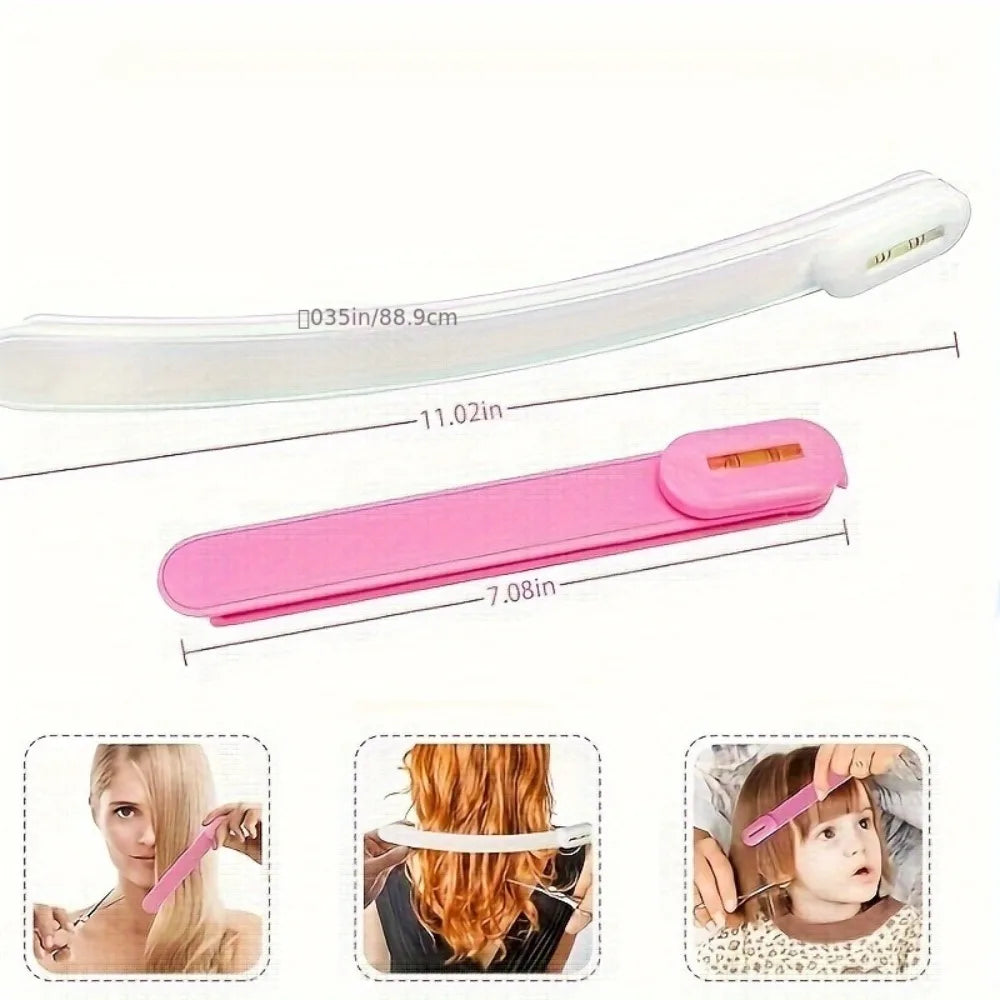 3Pcs Hair Cutting Tool Kit - Bangs Trimming Scissors & Comb Set for DIY Home Hair Styling