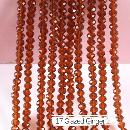Austria Crystal Rondelle Beads - 2mm/4mm/6mm/8mm Faceted Glass Spacer Beads for DIY Jewelry & Bracelet Making