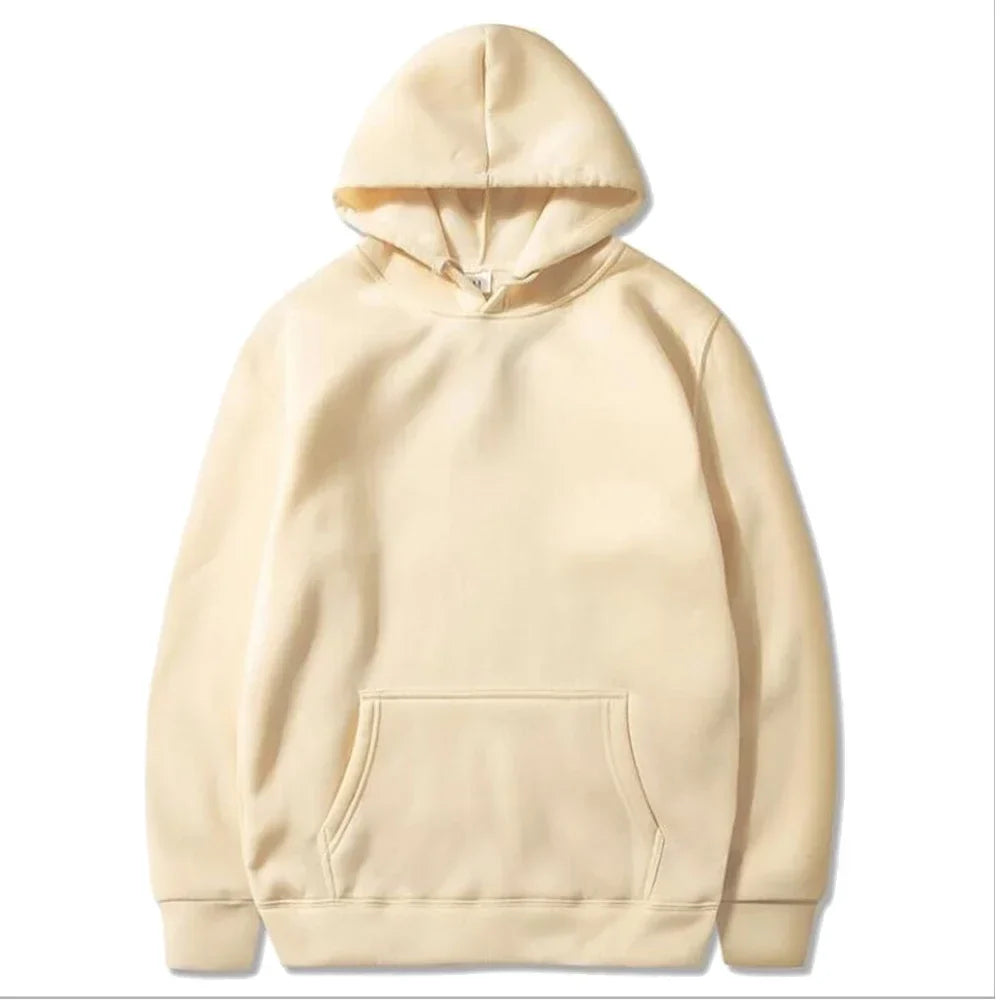 Men’s & Women’s Oversized Hoodies — Casual Fleece Pullover Sweatshirts Warm Spring Autumn Tops Black & Multi-Color