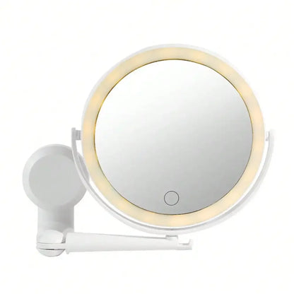 USB Compact LED Vanity Mirror - Touch Screen Dimming Makeup Mirror, Non-Rechargeable