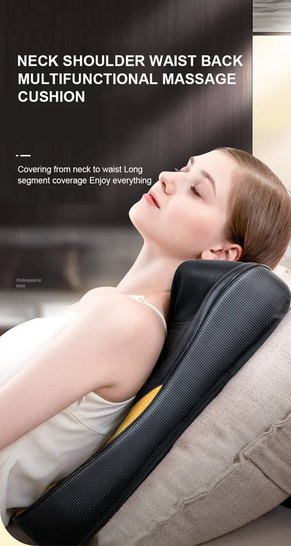 Multifunctional Electric Full Body Massage Cushion – Back, Waist, Neck & Shoulder Shiatsu Kneading Massager for Home Use