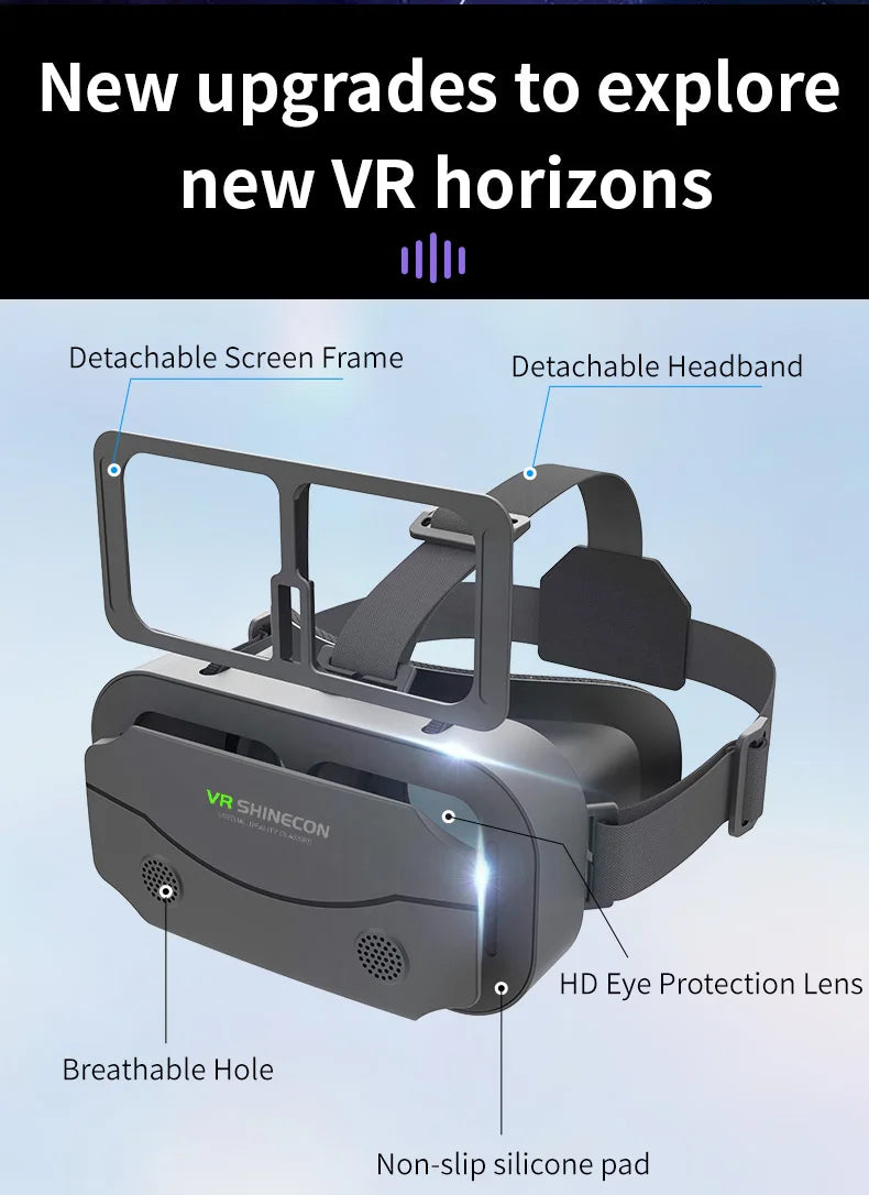 VR Glasses Virtual Reality Headset – 3D Lenses Smart Goggles for Smartphones, Mobile Game Accessory