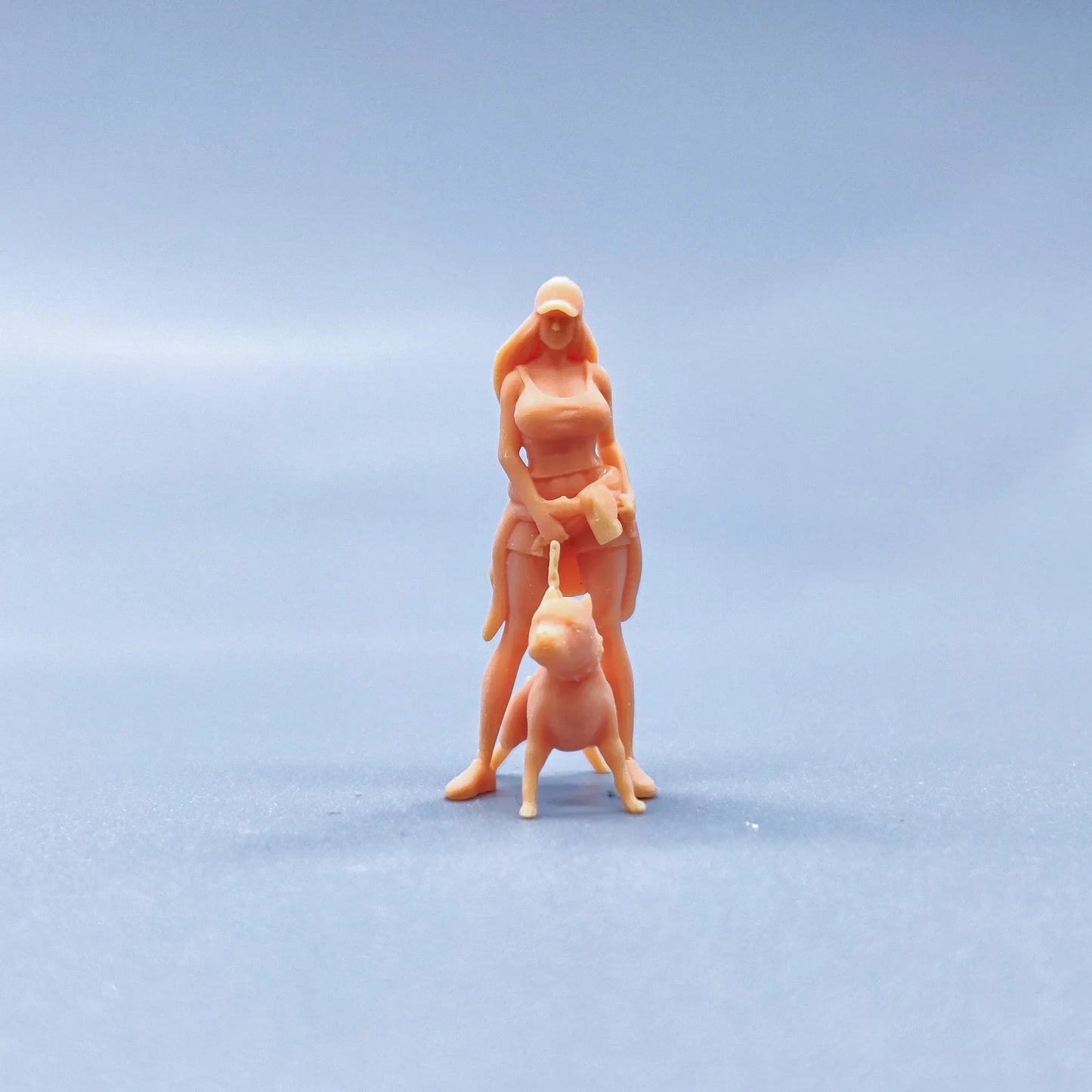 Miniature Resin Dog Figurine - 1/64 & 1/43 Scale Diorama Model
