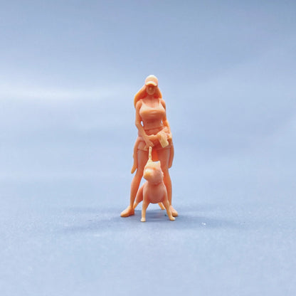 Miniature Resin Dog Figurine - 1/64 & 1/43 Scale Diorama Model